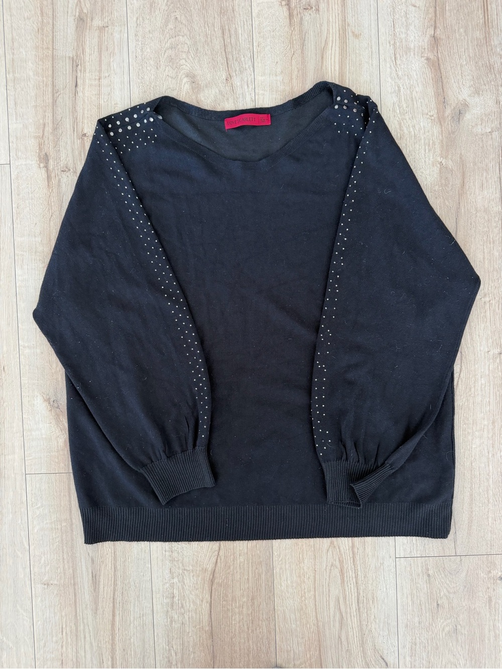 Love Scarlett Studded Black Long Sleeve